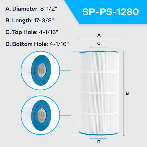 Vista 2 de SpiroPure Cartucho de repuesto para filtro Star Clear II C1500 C800 Pleatco PA80 Unicel C-8600 Hayward CX800RE para bañera de hidromasaje, spa