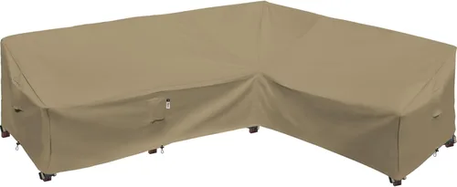 Vista 38 de Funda de Sofá Seccional de Servicio Pesado para Exteriores, Fundas Impermeables 600D para Sofá Seccional de Patio, Funda para Muebles de Jardín
