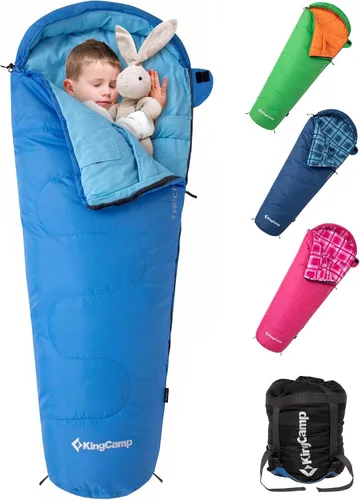 Vista 16 de KingCamp 45°F Kids Sleeping Bag, 100% Flannel Sleeping Bag for 10-12 Child