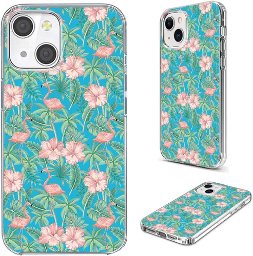 Vista 22 de Funda para iPhone 14/13, funda transparente de TPU suave de ajuste delgado con diseño de paraguas rojo de la torre Eiffel de París, a prueba de Una
