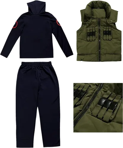 Vista 4 de Disfraces de cosplay para hombre, chaleco verde para fiesta