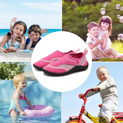 Vista 5 de CIOR Zapatos de agua para niños pequeños, zapatos acuáticos para piscina, playa, deportes deportivos para niñas y niños