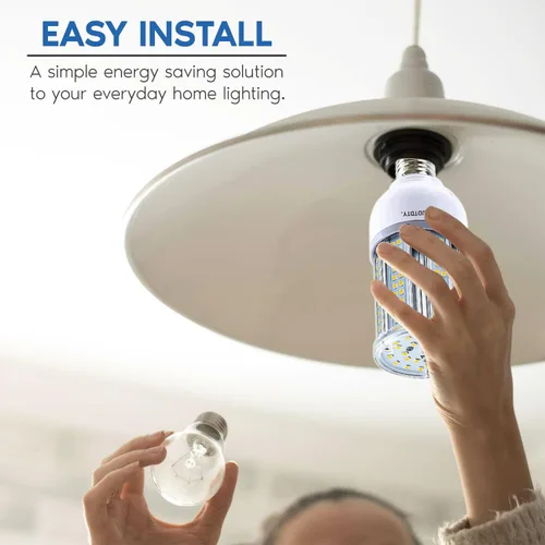 Vista 6 de Amazon - Bombilla LED de maíz de 35 W, base E26, 5000 lúmenes, 5000 lúmenes, 5000 K, luz diurna, 100 V ~ 277 V, bombilla para interior y exterior