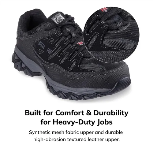 Vista 5 de Skechers Mens Cankton Steel Toe Construction Shoe Electrical Hazard Rated, Memory Foam