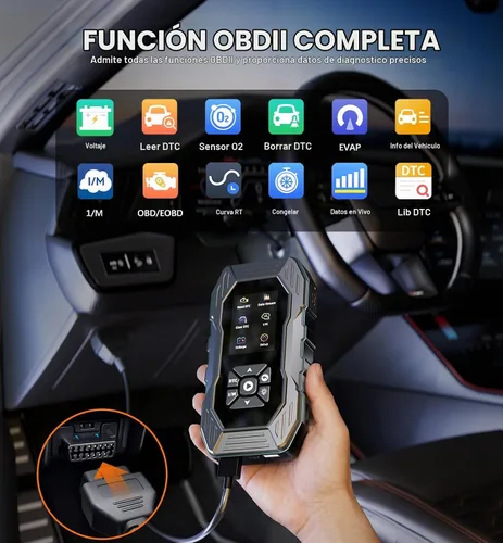 Vista 3 de Arrancador de salto de 5000 A con escáner OBD2, arranque de fuerza de 0 V Negro