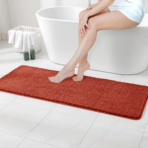 Vista 41 de MIULEE Alfombras de baño negras, suaves y pequeñas, absorbentes, antideslizantes, de secado rápido, esponjosas, para baño, bañera y duchas, lavables