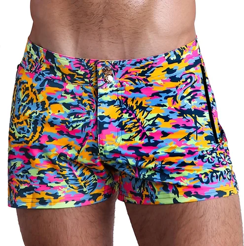 Vista 129 de Bang Men's Swimwear - Beach Shorts - Stretchy Quick-Dry All-Use Premium Swimsuit Trunk Square Cut