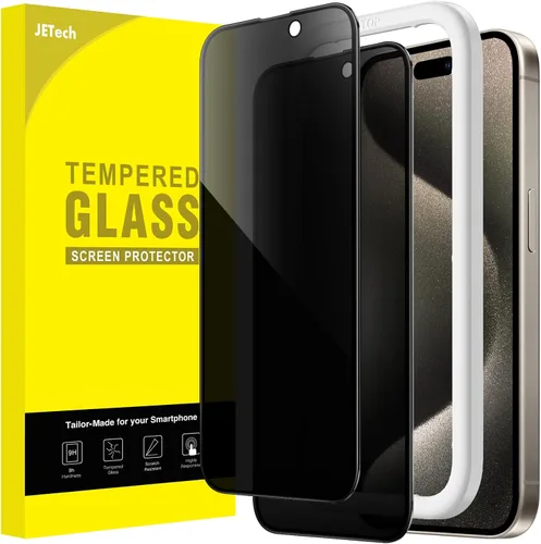 Vista 15 de JETech Protector de pantalla de privacidad de cobertura completa para iPhone 11 Pro/X/XS de 5.8 pulgadas, película de vidrio templado antiespía