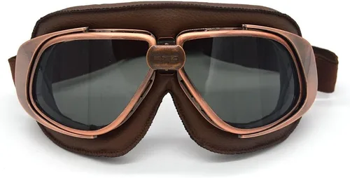 Vista 20 de Gafas vintage retro estilo piloto motocicleta Cruiser Scooter