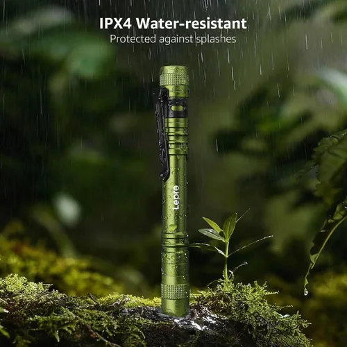 Vista 4 de Linternas LED Lepro en forma de bolígrafo, linterna de bolsillo mini impermeable y ligera con clip, paquete de 2 linternas pequeñas para inspección