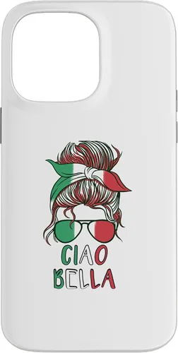 Vista 21 de Ciao Bella Italian Woman with Sunglasses Flag Italy Colors Case for iPhone 17