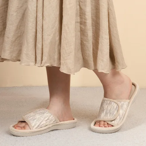 Vista 2 de RockDove - Pantuflas de espuma viscoelástica ajustables con envoltura para mujer
