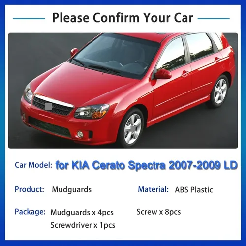 Vista 3 de Accesorios para guardabarros de coche para kias Cerato Spectra 2007 2008 2009 LD barro flaps Splash Guards Flap guardabarros guardabarros ruedas