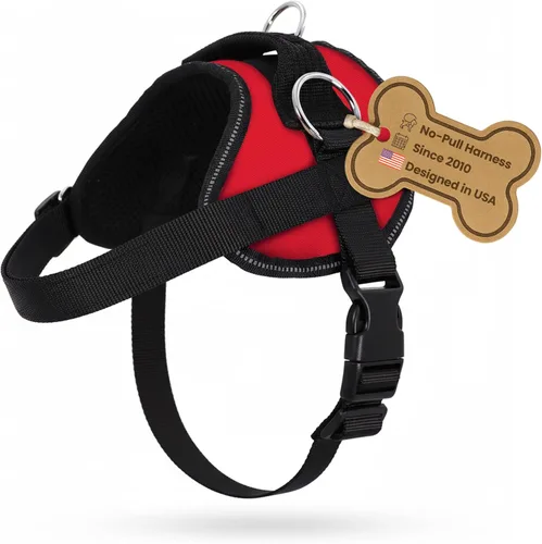 Vista 20 de Bark Appeal - Arnés para perro Aqua Blue sin tirones para mascotas de tamaño extra pequeño – Chaleco reflectante ajustable con 3 clips de correa