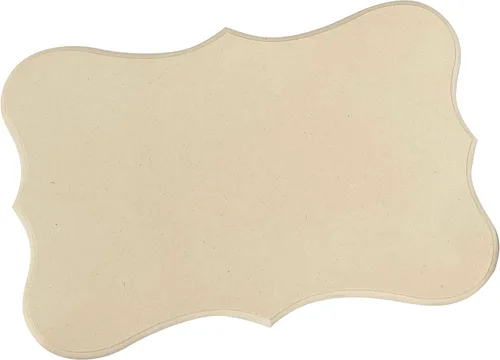 Vista 2 de Paquete de 8 placas de madera MDF en blanco de 12 x 8 x 0.25 pulgadas, letrero de madera biselado sin terminar con para grabar, quemar, pintar