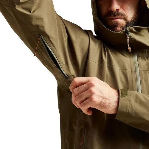 Vista 2 de SITKA Gear Chaqueta de caza ligera impermeable Dew Point para hombre