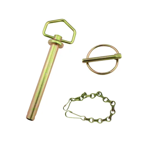 Vista 4 de 1 pasador de enganche con accesorios de cadena para tractores, 1 x 6-1/4 pulgadas