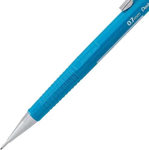 Vista 4 de Pentel Lápiz mecánico serie P200 de 0.028 in de plomo, 1 paquete de 12 lápices, azul