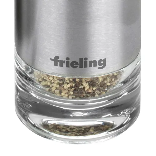 Vista 3 de Frieling USA Sylva - Salero o pimentero acrílico, 3.3 x 1.7 pulgadas, transparente/acero inoxidable