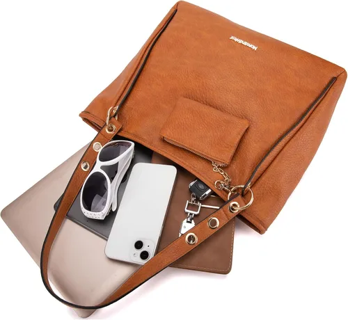 Vista 5 de Montana West Bolso de mano para mujer, bolso de hombro con bolsa extraíble para monedas