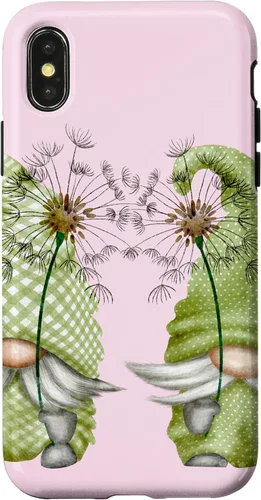 Vista 5 de Gnomos de primavera de diente de león para iPhone 16 para mujeres y divertido estuche de jardinero
