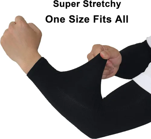 Vista 3 de PFFY 4 Packs UV Protection Cooling Arm Sleeves for Men and Women UPF 50 Sun Sleeve