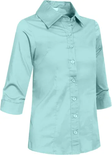 Vista 2 de J. LOVNY Blusa básica casual de manga larga enrollable con botones para niña