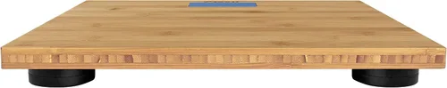 Vista 6 de Escali Báscula electrónica digital de bambú para peso corporal, báscula de baño con capacidad extra alta de 440 libras, baterías incluidas