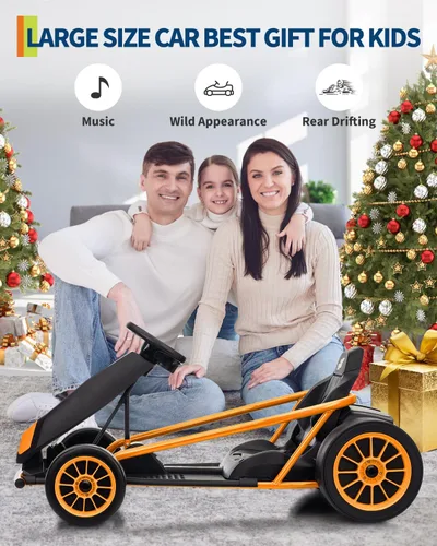 Vista 18 de Go Kart alimentado por batería de 24 V para niños de 8 a 15 años Azul