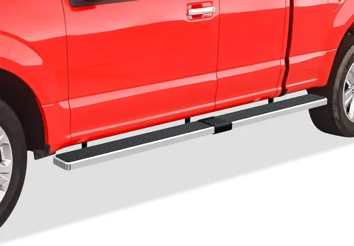 Vista 16 de iBoard estribos para camioneta Ford F150 Super Cab Pickup 4 puertas 2015-2017, 6 pulgadas, Plateado Plateado aluminio