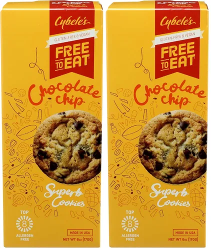 Vista 8 de FREE TO EAT CYBELES COOKIE CHOC CHIP, (108504000400), chips de chocolate, 6 onzas