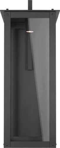 Vista 7 de Capital Lighting 934611OZ Hunt - Farol rectangular de pared para exteriores, cristal transparente, 1 luz de 100 vatios, 15 pulgadas de alto x 6