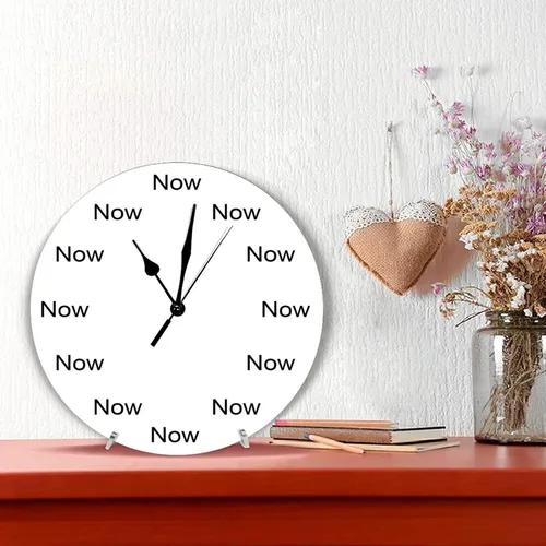 Vista 3 de Reloj de pared digital Who Cares Jumbled Numbers Reloj de PVC de 10 x 10 pulgadas, silencioso sin tictac, decorativo para el hogar, cocina, baño