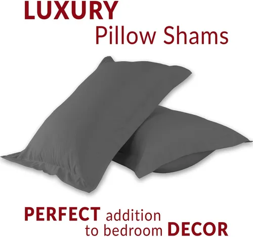 Vista 9 de Mellanni 2 fundas de almohada + 2 fundas de almohada Bundle&Save - Ropa de cama de lujo de hotel - El paquete incluye: 2 fundas de almohada