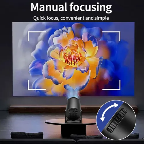 Vista 3 de Yinhing Proyector portátil de vídeo 1080P Full HD 150 ANSI 8000lm 270 ajustable con fidelidad inalámbrica para Android portátil TV Stick Smartphone