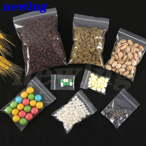 Vista 6 de newlng Mini bolsas de plástico de 1.6 x 2.4 pulgadas/1.6x2.4 in, 600 bolsas de joyería transparentes resellables, bolsa pequeña con cremallera