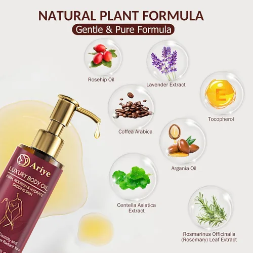 Vista 4 de Aceite reafirmante corporal para mujeres, aceite corporal reafirmante para después de la ducha, tratamiento hidratante para brazos, piernas
