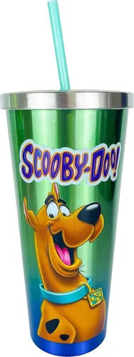Vista 5 de Spoontiques A Christmas Story - Vaso de acero inoxidable, 24 onzas, taza de viaje aislada de doble pared con popote