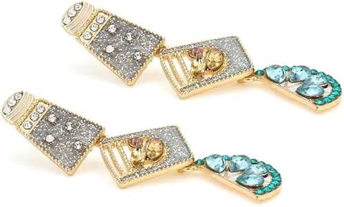 Vista 5 de Caiyao Aretes de tequila para mujer camareros fiestas de verano y mucho más Aretes de margarita súper bonitos con joyas a mano para verano fiestas