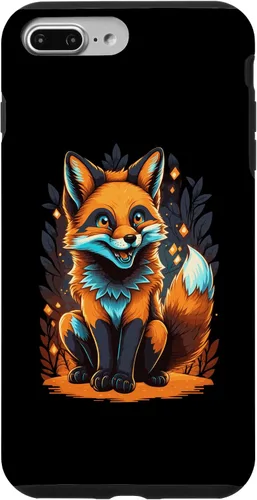 Vista 9 de iPhone 15 Artistic Fox Ilustración Lindo Anime Fox Case