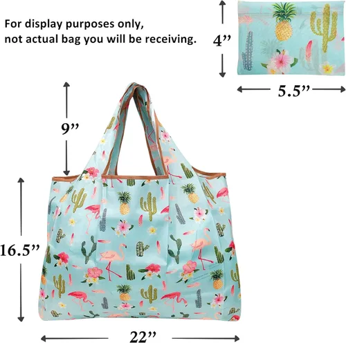 Vista 6 de Wrapables Bolsa de compras reutilizable de nailon duradera y grande (buquet)