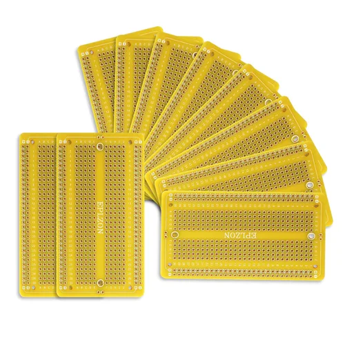 Vista 5 de 10 piezas de placa de circuito impreso soldable chapada en oro para proyectos electrónicos de bricolaje aplicable a proyectos de soldadura Azul