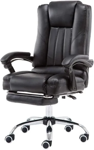 Vista 6 de Big and Tall Executive Office Chair Heavy Duty 200LBS Capacity Wide Seat Ergonomic High Back Desk Chairs with Adjustable Footrest PU Leather Comfort