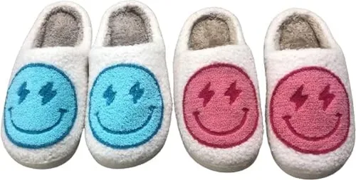 Vista 3 de Pantuflas suaves y cálidas para el hogar, antideslizantes, bonitas, para interiores y exteriores, zapatos de felpa para mujeres y hombres