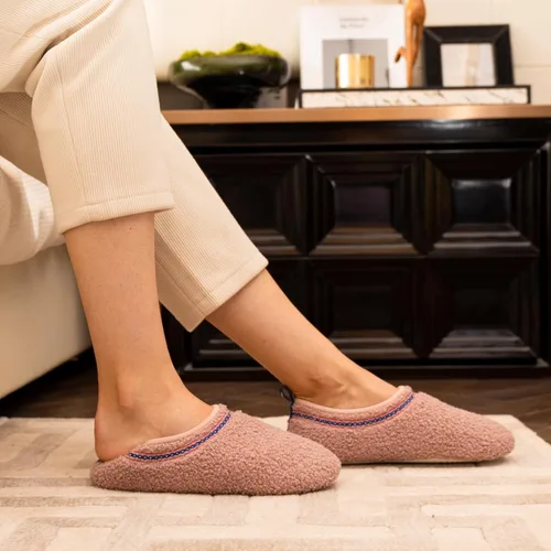 Vista 2 de RockDove Pantuflas Serenity de forro polar con espalda cerrada para mujer
