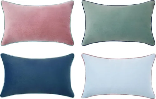 Vista 42 de MONDAY MOOSE - Juego de 4 fundas de cojín decorativas de terciopelo suave, diseño moderno de doble cara; mezcla y combina, rellenos de almohada