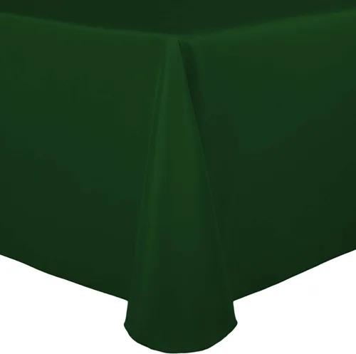 Vista 23 de Ultimate Textile 60 x 102 in Oval Tablecloth Polyester Linen - Machine Washable Stain & Wrinkle Resistant Seamless Design for Dining Events - Aqua