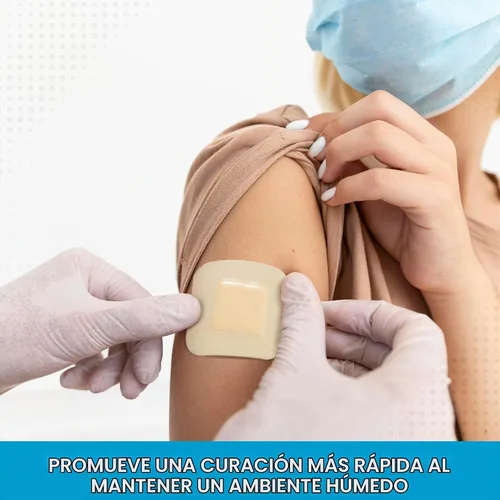 Vista 6 de Medvance Apósito de espuma impermeable con bordes adhesivos, 4 x 4 pulgadas, caja de 5