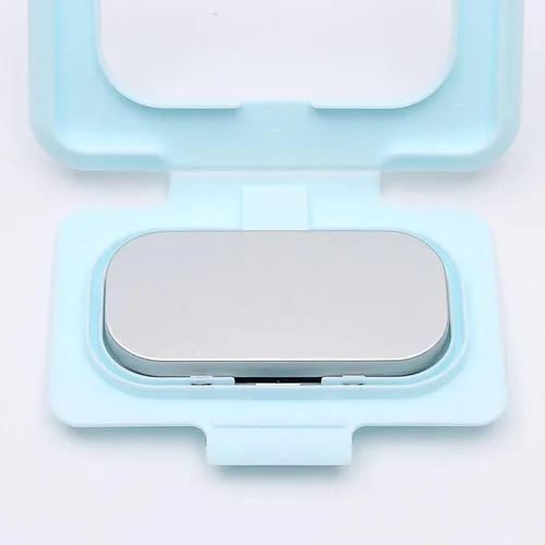 Vista 6 de Portátil USB Wet Wipe Warmer Termostato Temperatura Azul Claro Calor Doble Capas Cubierta Bebé Wet Wipe Calentador