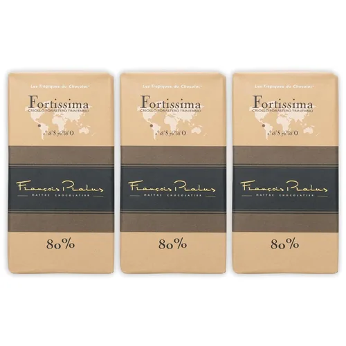 Vista 11 de François Pralus Melissa 45% Chocolate con leche, paquete de 3 unidades, chocolate francés, grano a barra, comercio directo, sin gluten, sin soja